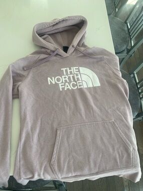 The North Face Lavender Pullover Hoodie with White Logo
